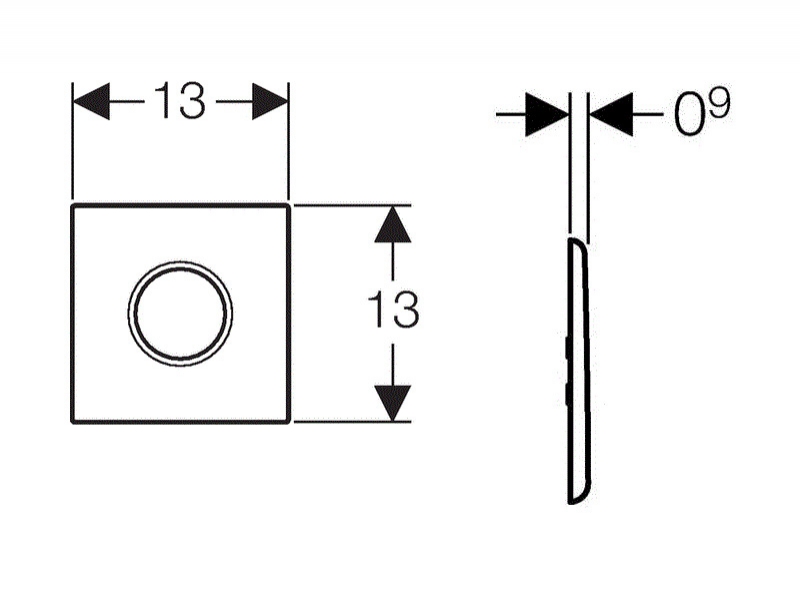 Dispozitiv optoelectronic pentru pisoar Gebeirt, Sigma, crom mat